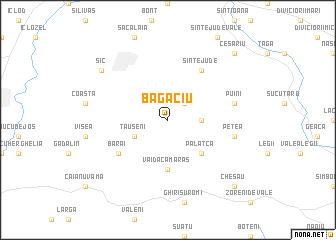 map of Băgaciu