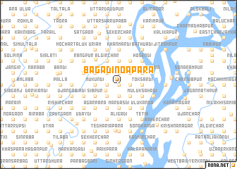map of Bagādi Noāpāra