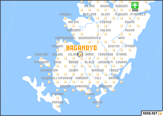 map of Bagamoyo