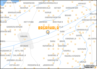 map of Bāgānwāla