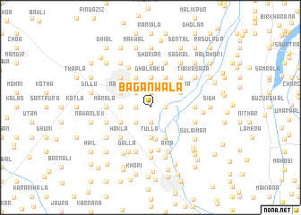 map of Bāgānwāla