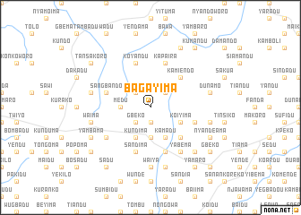 map of Bagayima