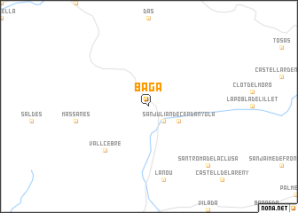 map of Bagá