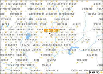 map of Bāgbāri