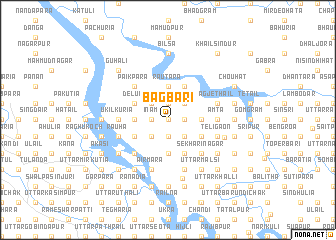 map of Bāgbāri