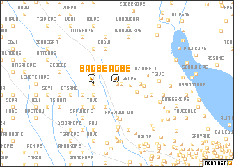 map of Bagbé