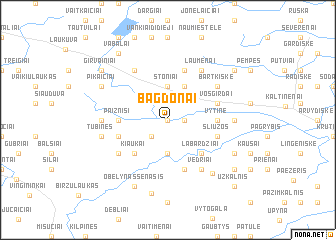 map of Bagdonai