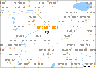 map of Bagdoniškė