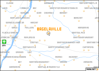 map of Bâgé-la-Ville