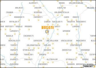 map of Băgeni