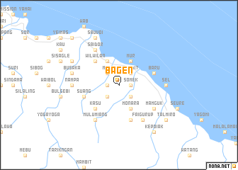 map of Bagen