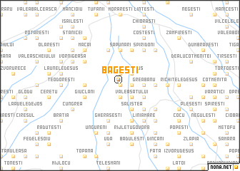 map of Băgeşti