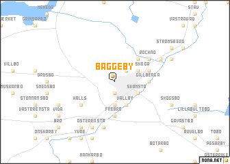 map of Bäggeby