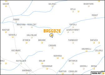 map of Bağgöze