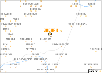 map of Bāghak