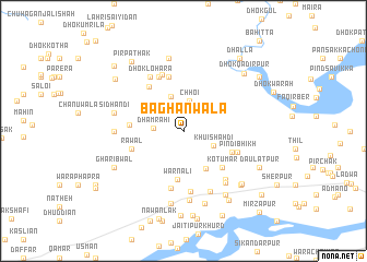 map of Bāghānwāla