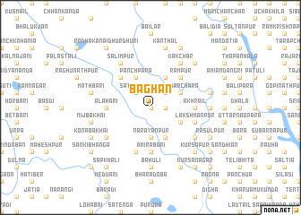 map of Bāghān