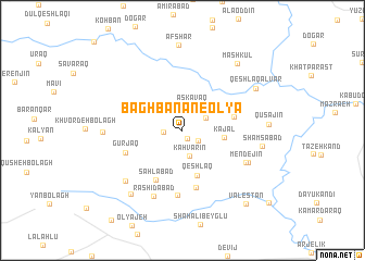 map of Bāghbānān-e ‘Olyā