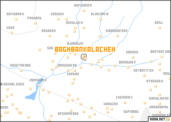 map of Bāghbān Kalācheh