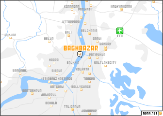 map of Bagh Bazar