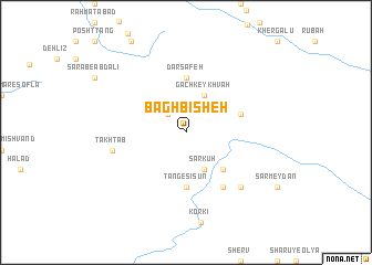 map of Bāgh Bīsheh