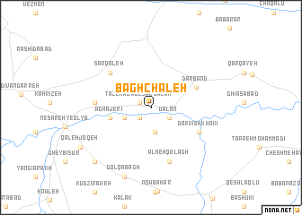 map of Bāgh Chaleh