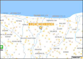 map of Bāghcheh Boneh