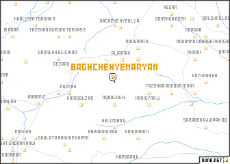 map of Bāghcheh-ye Maryam