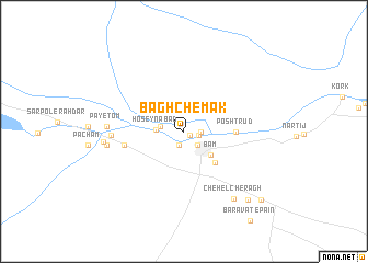 map of Bāgh Chemak