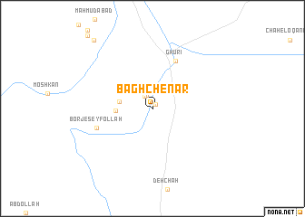 map of Bāgh Chenār