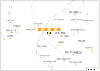 map of Bāgh Chenār