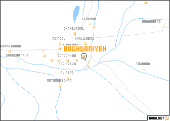 map of Baghdānīyeh