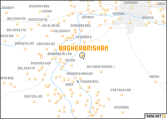 map of Bāgh-e Abrīsham