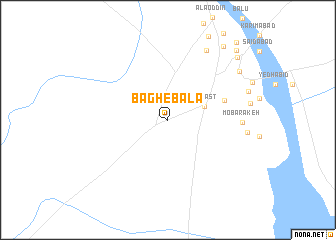 map of Bāgh-e-Bālā