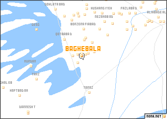 map of Bāgh-e Bālā