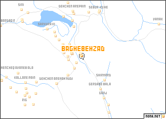 map of Bāgh-e Behzād