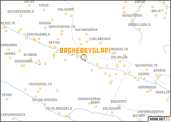 map of Bāgh-e Beyglarī