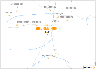map of Bāgh-e Bīābān