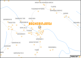 map of Bāgh-e Bīrjandī