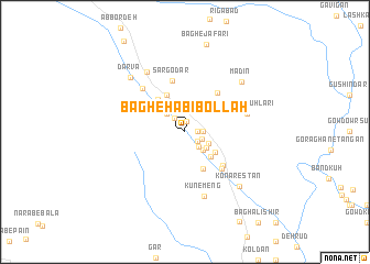 map of Bāgh-e Ḩabībollāh