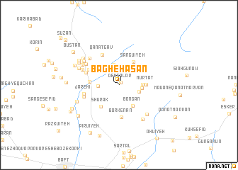 map of Bāgh-e Ḩasan