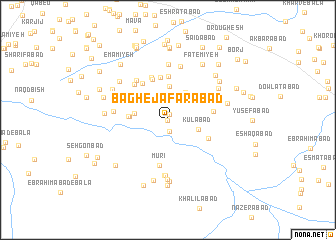 map of Bāgh-e Ja‘farābād