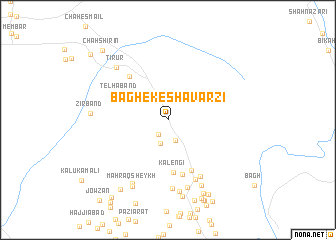 map of Bāgh-e Keshāvarzī