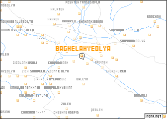 map of Bāghelah-ye ‘Olyā