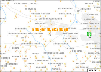 map of Bāgh-e Malekzādeh