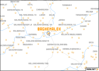 map of Bāgh-e Malek