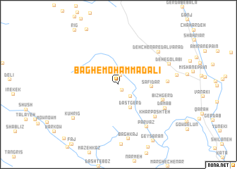 map of Bāgh-e Moḩammad ‘Alī