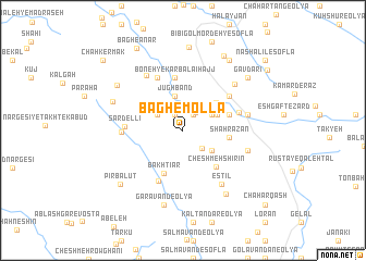 map of Bāgh-e Mollā