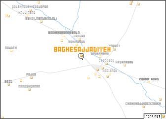 map of Bāgh-e Sajjādīyeh