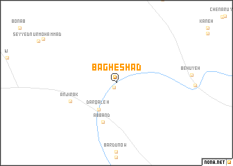 map of Bāgh-e Shād